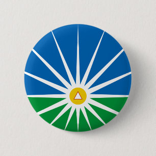 Uberlandia Minasgerais Brasil, Brazil flag 6 Cm Round Badge