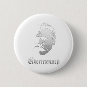 Ubermensch – Friedrich Nietzsche Best German Philo 6 Cm Round Badge