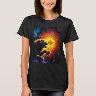 ÜBERMENSCH LION vs the Dragon Nietzche impressioni T-Shirt