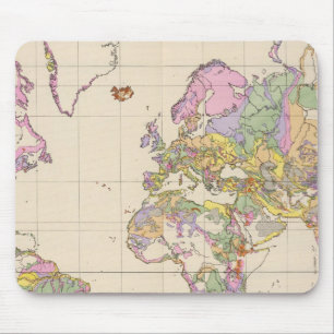 Ubersicht der Erde - Overview of the Earth Map Mouse Pad