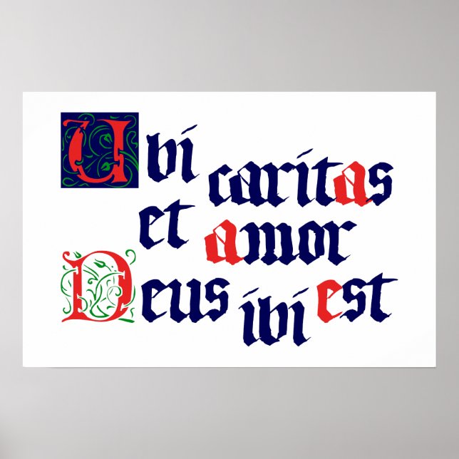 Ubi Caritas Poster (Front)