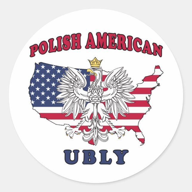 Ubly Michigan Polish Classic Round Sticker (Front)