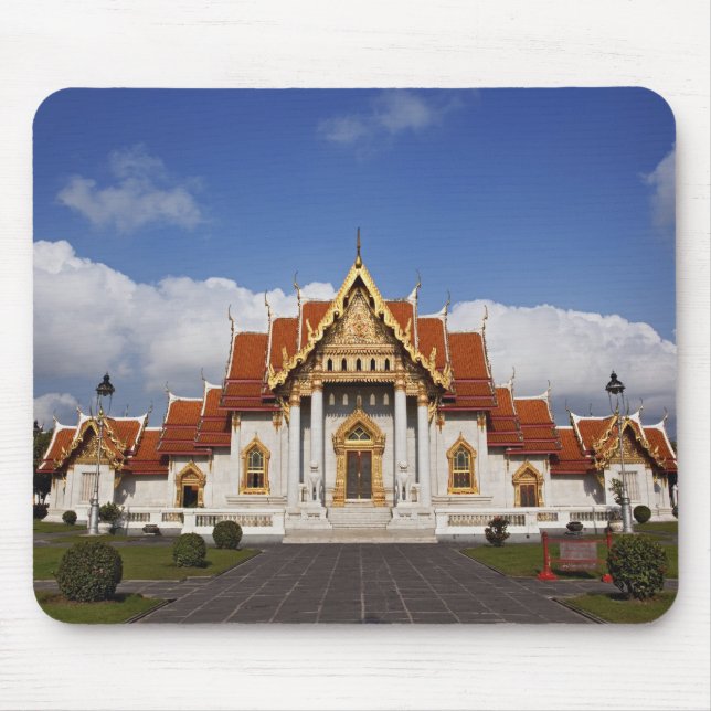 Ubosot Hall or Bot, Wat Benchamabophit, Bangkok, Mouse Pad (Front)