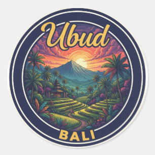 Ubud Bali Indonesia Travel Classic Round Sticker