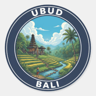 Ubud Bali Indonesia Travel Classic Round Sticker