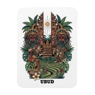 Ubud Bali Indonesia Travel Magnet