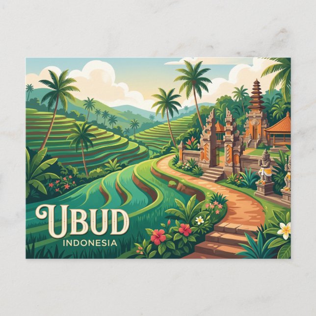 Ubud Indonesia Postcard (Front)