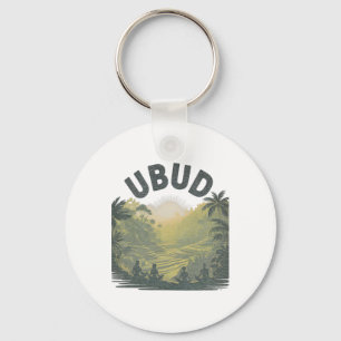 Ubud Li Rice Fields Jungle Meditation Yoga  Key Ring