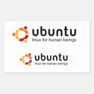 Ubuntu adhesive - Linux will be human beings Rectangular Sticker