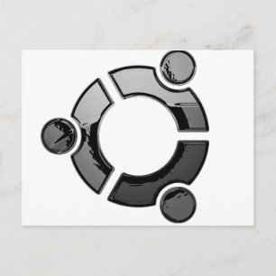 Ubuntu (chrome) postcard