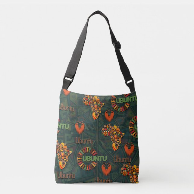 Ubuntu - I am because we are. Crossbody Bag (Front)