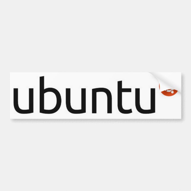 Ubuntu Linux Logo Bumper Sticker (Front)