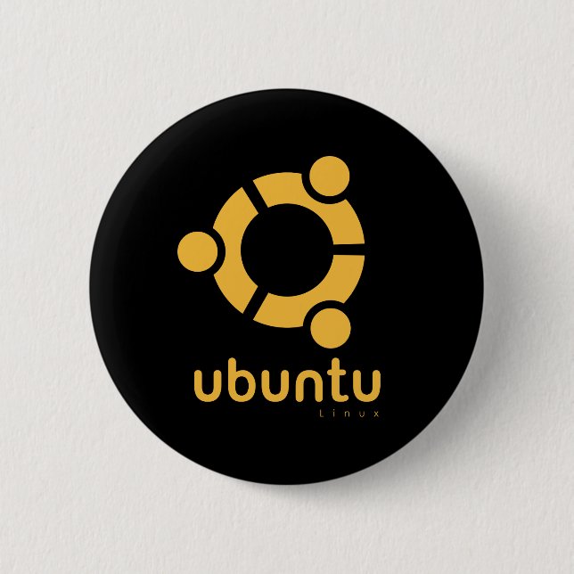 Ubuntu Linux Open Source 6 Cm Round Badge (Front)