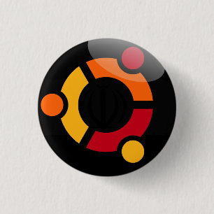 Ubuntu Linux swipes in 3 Cm Round Badge