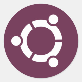 Ubuntu Purple Classic Round Sticker