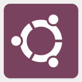 Ubuntu Purple Square Sticker
