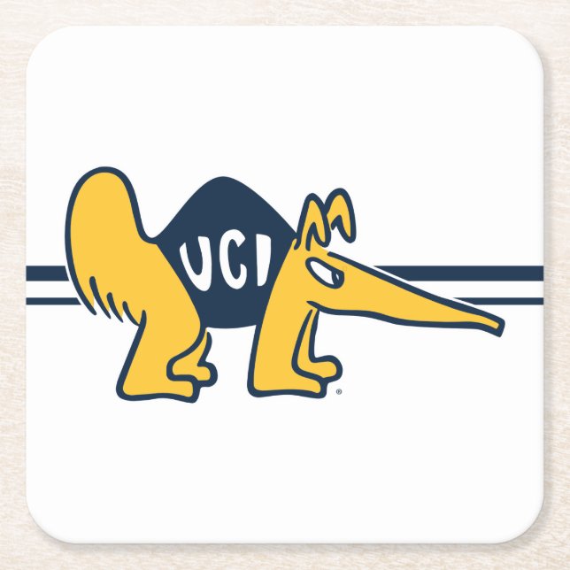UC Irvine | UCI Anteaters Square Paper Coaster (Front)