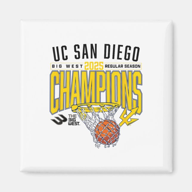Uc San Diego Tretons 2025 Regular Season Basketbal Magnet (Front)