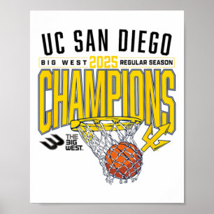 Uc San Diego Tretons 2025 Regular Season Basketbal Poster