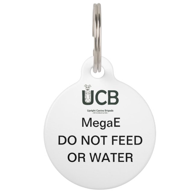UCB MegaE dogtag Pet Tag (Front)
