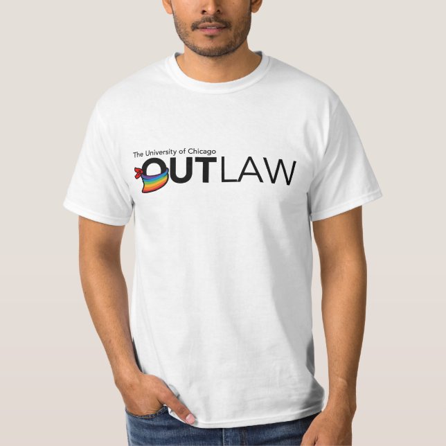 UChicago OutLaw - Black, Full Colour T-Shirt (Front)