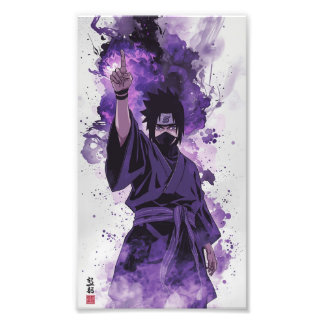 Uchiha – Cinematic Watercolor Wallpaper Photo Print