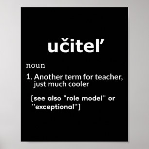 Ucitel Teacher In Slovak Teachers Day Appreciation Poster