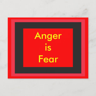 ! UCreate Anger is Fear Postcard