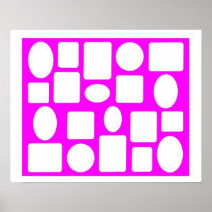 !UCreate Your Own Art or Pics Poster Magenta Bg