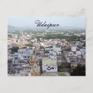 udaipur buildings postcard