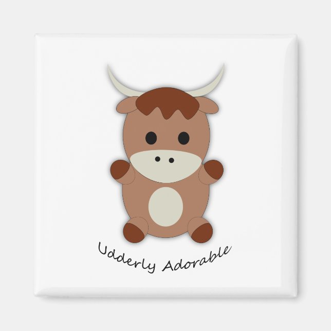 Udderly Adorable Cow Magnet (Front)