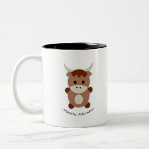 Udderly Adorable Cow Two-Tone Coffee Mug