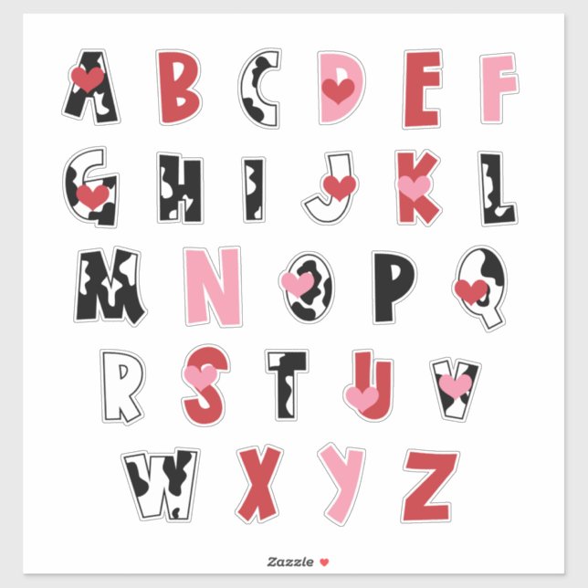 Udderly Love [uppercase alphabet] (Sheet)