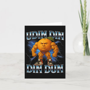 Udin Din Din Dun Funny Italian Brainrot Meme Bodyb Card