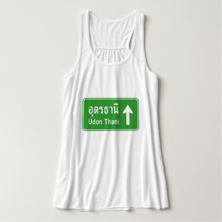 Udon Thani Ahead ⚠ Thai Highway Traffic Sign ⚠ Singlet