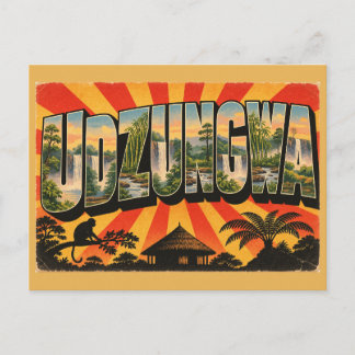 Udzungwa Waterfalls Rainforest Primates Vintage  Postcard