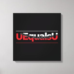UEqualsU HIV Undetectable Typography Art Canvas Print
