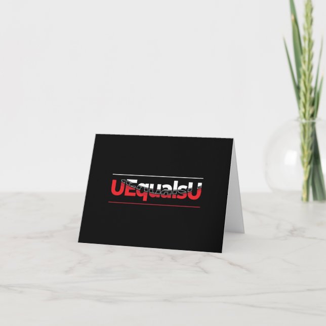 UEqualsU HIV Undetectable Typography Art Card (Front)