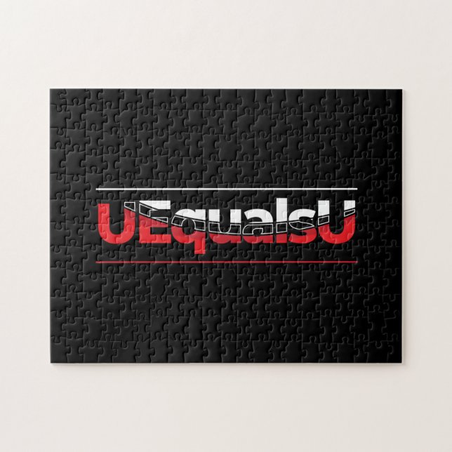 UEqualsU HIV Undetectable Typography Art Jigsaw Puzzle (Horizontal)