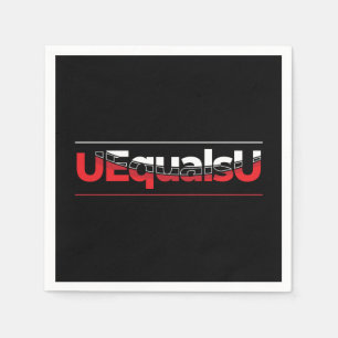 UEqualsU HIV Undetectable Typography Art Napkin