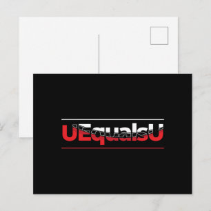 UEqualsU HIV Undetectable Typography Art Postcard