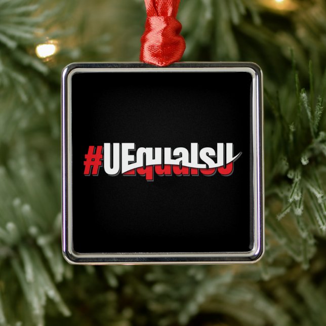 UEqualsU HIV Undetectable Untransmittable Art Metal Tree Decoration (Tree)