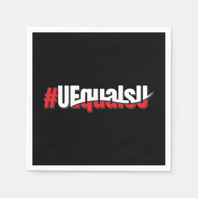 UEqualsU HIV Undetectable Untransmittable Art Napkin (Front)