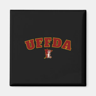 Uff-da Minnesota State Map Hockey Logo Graphic Mn  Magnet