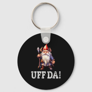 Uff Da Norwegian Quote Scandinavian Viking Gnome  Key Ring