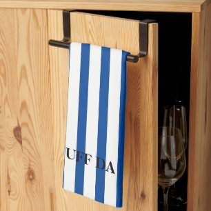 Uff Da Royal Blue Stripe Kitchen Towels