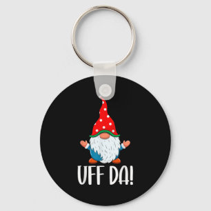Uff Da Swediomte Gnome Christmas  Key Ring