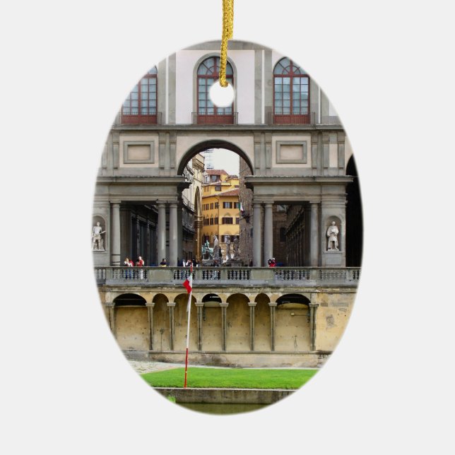 Uffizi Gallery Ceramic Tree Decoration (Front)