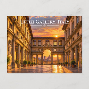 Uffizi Gallery Florence Sunset Postcard