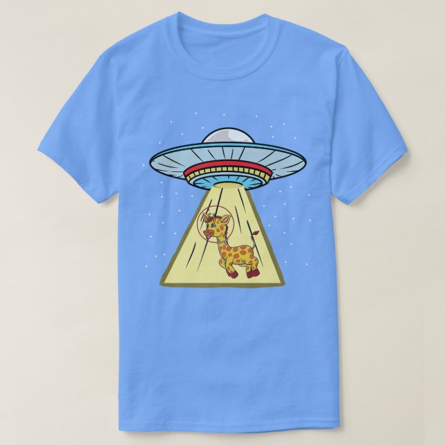 Ufo Abduction Giraffe Astronaut  T-Shirt (Design Front)